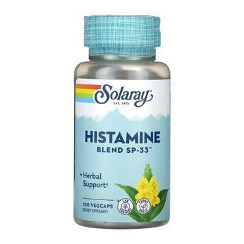 Поддержание здоровой реакции гистамина Solaray Histamine Blend SP-33 100 вег. капсул