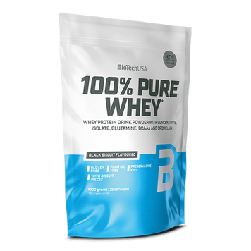 Сироватковий протеїн концентрат BioTech 100% Pure Whey 1000 грам Black Biscuit