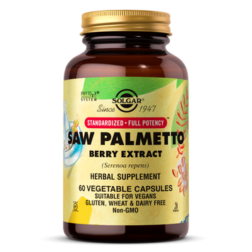 Со Пальметто, екстракт ягід, Saw Palmetto, Solgar, 60 капсул