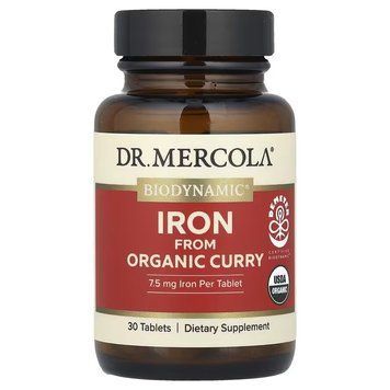 Железо из органического карри, Iron From Organic Curry, Dr. Mercola, 30 таблеток