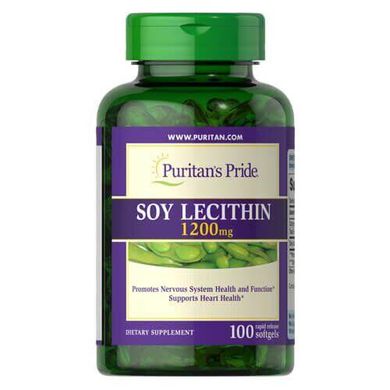 Соевый лецитин Puritan's Pride Soy Lecithin 1200 mg 100 капс