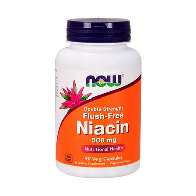 Ніацин Now Foods Flush-Free Niacin 500 мг Double Strength (90 капс)