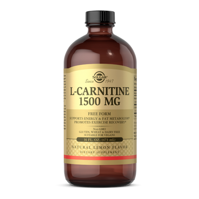 Рідкий Л-карнітин Solgar L-Carnitine 1500 mg 473 ml, lemon