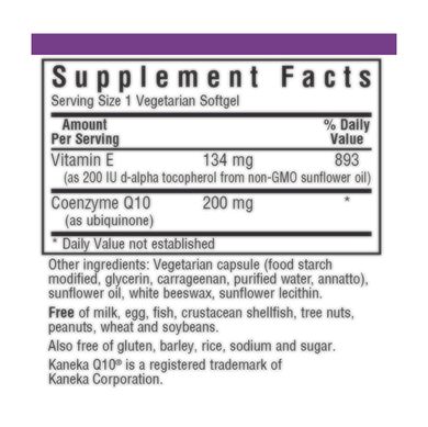 Коензим Q10 200мг, Bluebonnet Nutrition, 30 вегетаріанських капсул