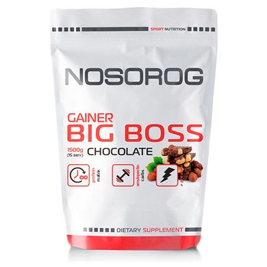 Гейнер для набора массы Nosorog Gainer Big Boss 1500 г носорог шоколад NOS1143-05