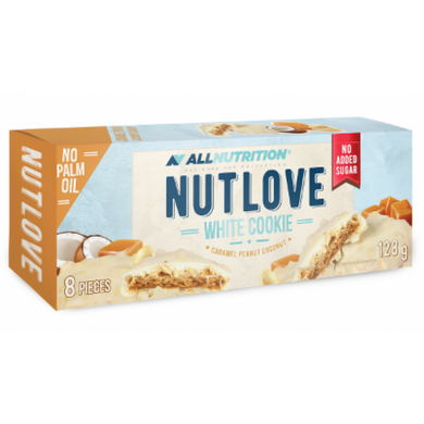 Печиво AllNutrition Nutlove White Cookies 128 г caramel peanut coconut