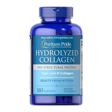 Гидролизованный Коллаген Puritan's Pride Hydrolyzed Collagen 1000 mg 180 таб