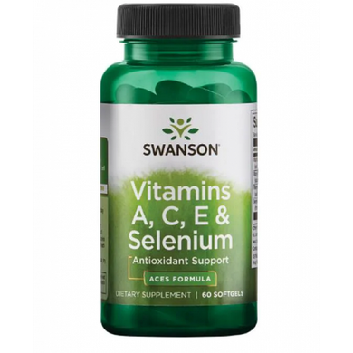 Комплекс витаминов Swanson Vitamin A C E + Selenium 60 капсул