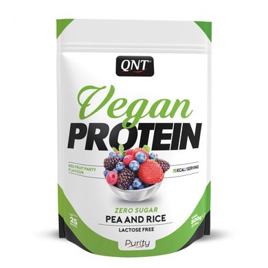 Рослинний протеїн QNT Vegan Protein 500 г red party