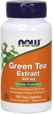 Экстракт зеленого чая Now Foods Green Tea Extract 400 мг 100 веган кап