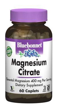 Цитрат Магния, Bluebonnet Nutrition, 60 капсул