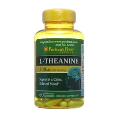 Л-теанин Puritan's Pride L-Theanine 200 mg 60 капсул