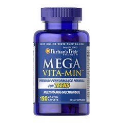 Вітаміни для підлітків Puritan's Pride Mega Vita Min Multivitamins for Teens (120 капс)