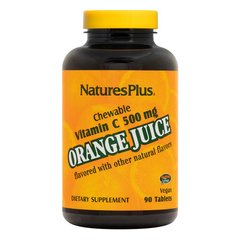 Витамин С, Orange Juice Vitamin C, 500 мг, Nature's Plus, 90 жевательных таблеток
