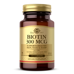 Біотин Solgar Biotin 300 mcg 100 таблеток