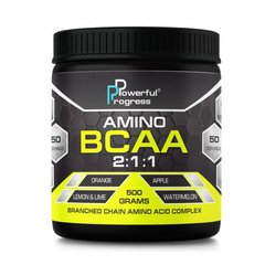 БЦАА Powerful Progress Amino BCAA 2: 1: 1 500 г strawberry