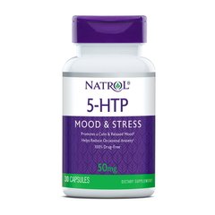 5-гидрокситриптофан Natrol 5-HTP 50 mg mood & stress 30 капсул