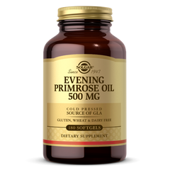 Масло Примулы Вечерней 500 мг, Evening Primrose Oil, Solgar, 180 желатиновых капсул
