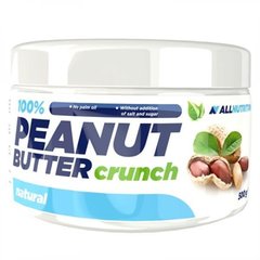 Натуральная арахисовая паста AllNutrition 100% Peanut Butter 500 г Crunch