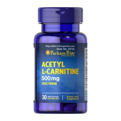 Ацетил Л-карнітин Puritan's Pride Acetyl L-Carnitine 500 mg 30 капс