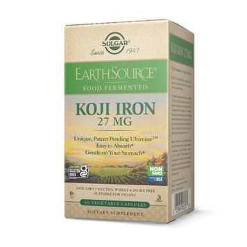 Железо Solgar Koji Iron 27 mg 60 капсул