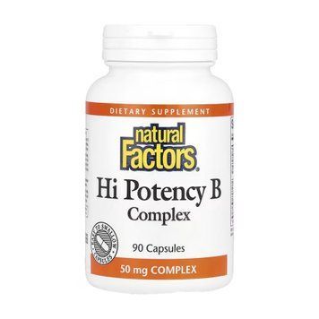 Комплекс Вітамінів Б Natural Factors Hi Potency B Complex 50 mg 90 Капсул