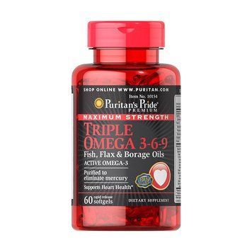Омега 3 Puritan's Pride Maximum Strength Triple Omega 3-6-9 60 капс