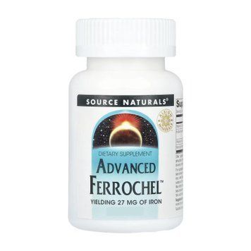 Железо Source Naturals Advanced Ferrochel&trade; 27mg 90 таблеток