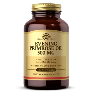 Олія Примули Вечірньої 500 мг, Evening Primrose Oil, Solgar, 180 желатинових капсул