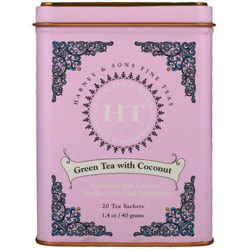 Зелений чай з тайським смаком, Green Tea with Thai Flavors, Harney & Sons, 20 чайних пакетиків, 1,4 унції 40 г