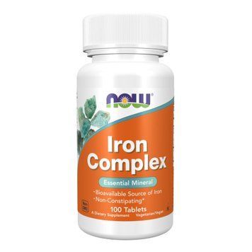 Комплекс железа Now Foods Iron Complex 100 таблеток