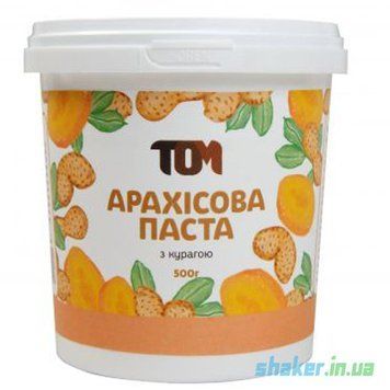 Натуральна арахісова паста ТОМ 500 г курагою