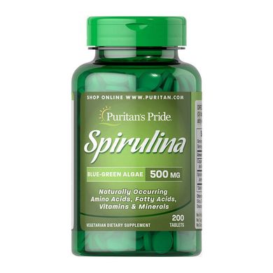 Спирулина Puritan's Pride Spirulina 500 mg 200 таб