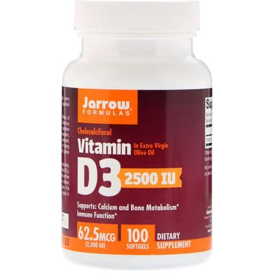 Витамин д3 Jarrow Formulas Vitamin D3 2500 IU 100 капсул