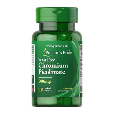 Хром пиколинат Puritan's Pride Chromium Picolinate 500 mcg Yeast Free 100 табл