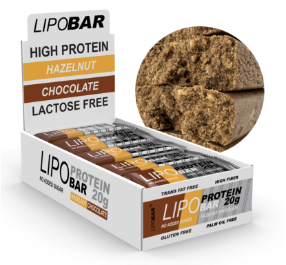 Протеиновые батончики Lipobar Lipobar 20x50 г Hazelnut-Chocolate