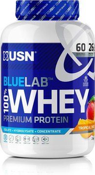 Сывороточный протеин USN Blue Lab 100% Whey Premium Protein 2000 г tropical smoothie