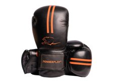 Боксерские перчатки PowerPlay 3016 черно-оранжевый 16 унций