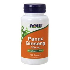 Женьшень Now Foods Panax Ginseng 500 mg 100 капсул