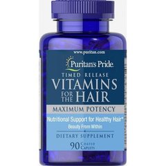 Вітаміни для жінок Puritan's Pride Vitamins for hair Time Release 90 капсул