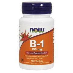Вітамін Б1 Now Foods Vitamin B-1 100 mg (100 таб)