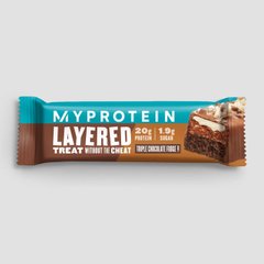 Протеїновий батончик Myprotein Layered 60 г triple chocolate fudge
