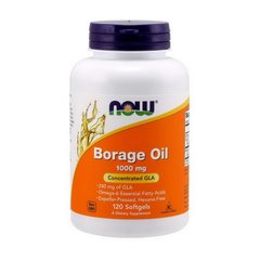 Олія огірочника Бураго Now Foods Borage Oil 1000 mg 120 капсул