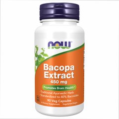 Бакопа екстрак Now Foods Bacopa Extract 450 mg 90 вег. капсул