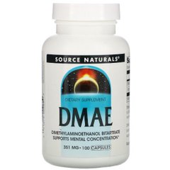 DMAE (диметиламиноэтанол) 351 мг, Source Naturals, 100 капсул