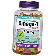 Омега 3 Webber Naturals Omega-3 300 mg 220 мини капсул