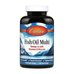 Омега 3 Carlson Labs Fish Oil Multi 120 капс рыбий жир