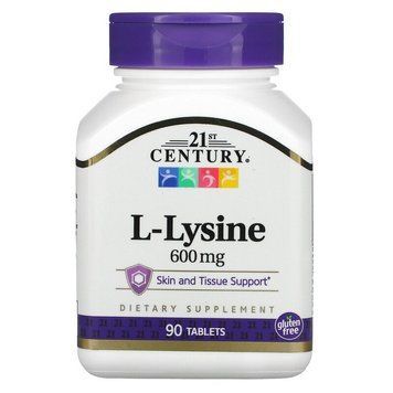 Лізин 21st Century L-Lysine 600 mg 90 таблеток