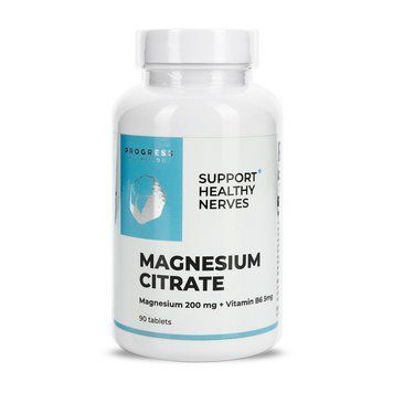 Магній Цитрат + Вітамін B6 Progress Nutrition Magnesium Citrate + Vitamin B6 90 таблеток