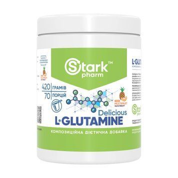 Л-Глютамін Смачний Stark Pharm L-Glutamine Delicious 420 г Multi Fruit